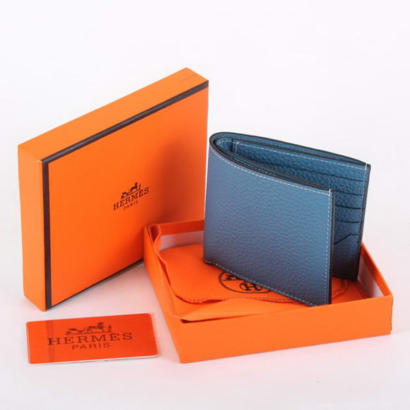 Cheap Fake Hermes MC Socrate Wallet H6002 Blue - Click Image to Close